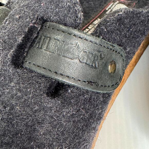 HAFLINGER GZB Felt Wool Clogs Women's 8.5/EU 39 Leather Buckle Comfort Granola - Picture 6 of 11